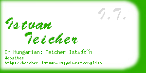 istvan teicher business card